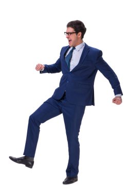 Beyaz arka planda izole iş adamı