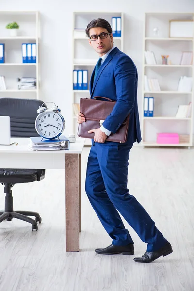 Businessman in bad time management concept