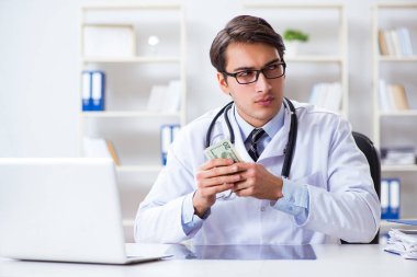 Rüşvet teklif edilen yolsuzluk konsepti doktoru.