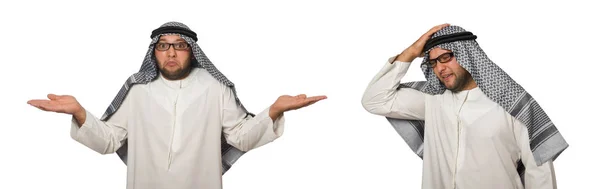 Beyaz üzerine izole edilmiş Arap adam kavramı — Stok fotoğraf