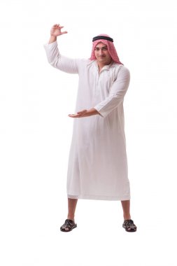 Arap işadamı beyaz arka planda izole edilmiş