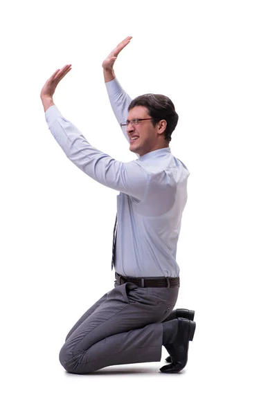 Businessman isolated on the white background — Stock Photo, Image