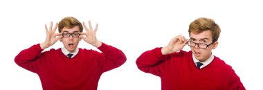 öğrenci üzerinde beyaz izole