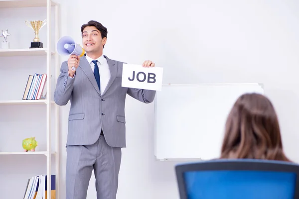 Empresários no conceito de recrutamento — Fotografia de Stock