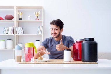 Sporcu daha iyi kaslar için yeni protein takviyeleri tadıyor