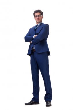 Beyaz arka planda izole iş adamı