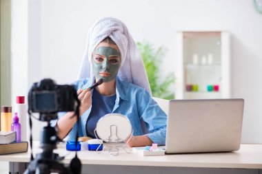 vlog için Güzellik blogcusu kayıt videosu
