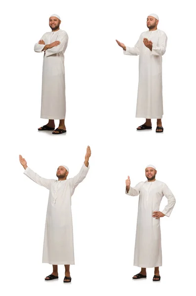 Conceptul cu omul arab izolat pe alb — Fotografie, imagine de stoc