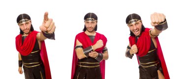 Beyaz izole gladyatör