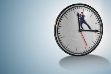 Zaman yönetimi kavramında iş adamı