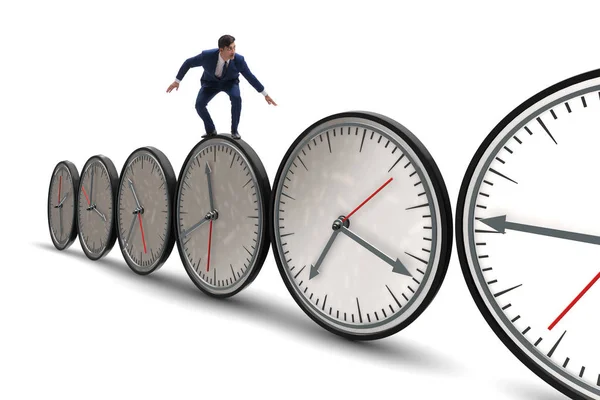 Empresário no conceito de gestão do tempo — Fotografia de Stock