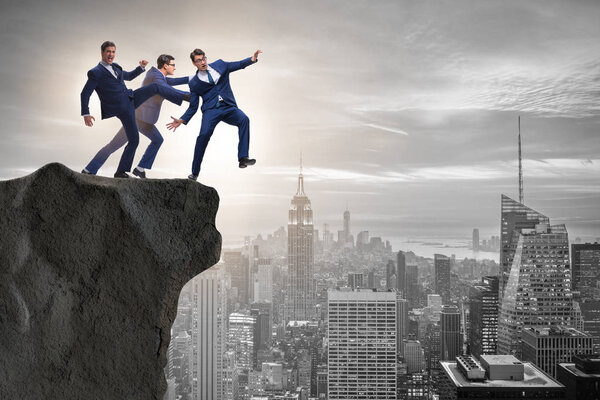 Business unethical competition concept with businessmen