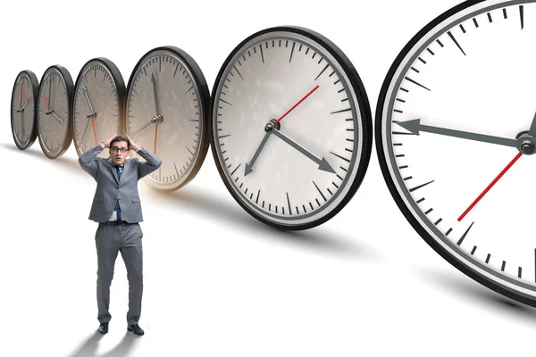 Zakenman in time management concept — Stockfoto