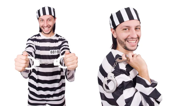 Prison inmate isolated on the white background — Stock Photo, Image