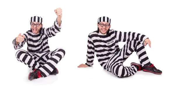 Prison inmate isolated on the white background — Stock Photo, Image