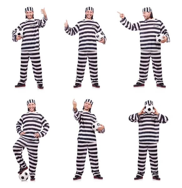 Prison inmate isolated on the white background — Stock Photo, Image