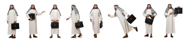 Koncepció arab ember elszigetelt fehér — Stock Fotó