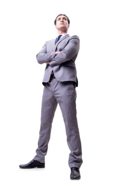 Beyaz arka planda izole iş adamı