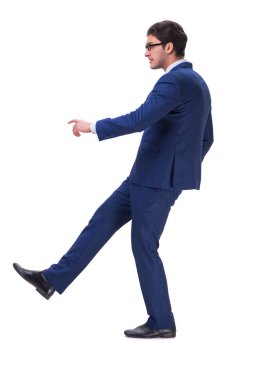 Beyaz arka planda izole iş adamı