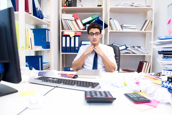 Angry and scary businessman in the office — Stock Photo, Image