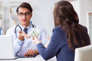 Rüşvet teklif edilen yolsuzluk konsepti doktoru.