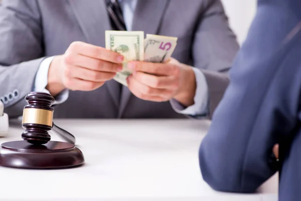 Lawyer being offered bribe for his services — Stock Photo, Image