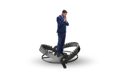 Fare kapanına yakalanan adam risk ticareti konseptine yakalandı 