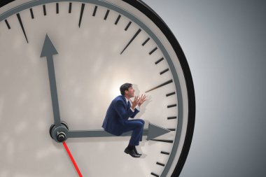 Zaman yönetimi kavramında iş adamı