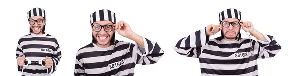 Prison inmate isolated on the white background — Stock Photo, Image