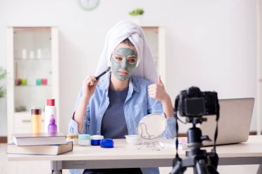 vlog için Güzellik blogcusu kayıt videosu