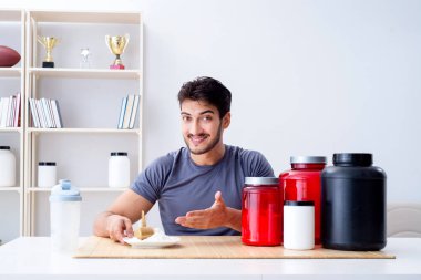 Sporcu daha iyi kaslar için yeni protein takviyeleri tadıyor