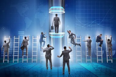 Hızlı ve hızlı terfi kavramında iş adamları