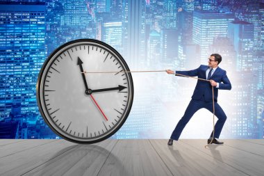Zaman yönetimi kavramında iş adamı