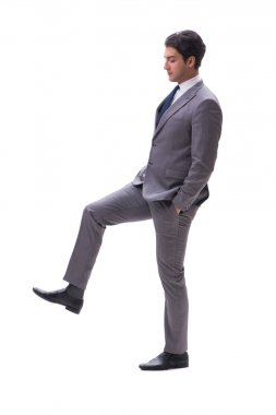 Beyaz arka planda izole iş adamı