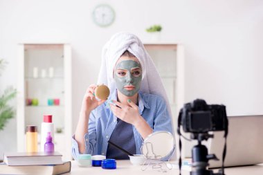 vlog için Güzellik blogcusu kayıt videosu