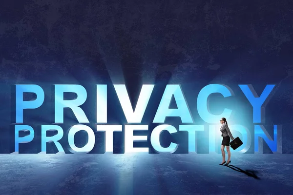 Privacy protection concept in modern IT technology — Stock Photo, Image