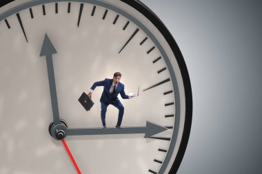 Zaman yönetimi kavramında iş adamı