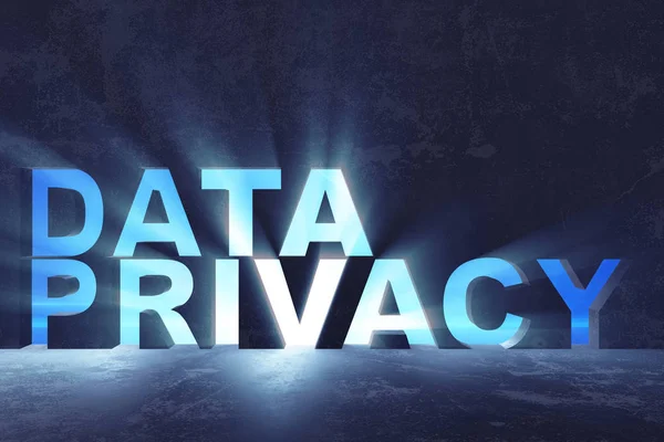 Data privacy begrepp i modern det teknik - 3d rendering — Stockfoto