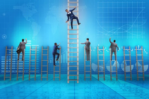 Employee being fired and falling from career ladder — Stock Photo, Image