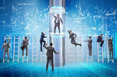 Hızlı ve hızlı terfi kavramında iş adamları