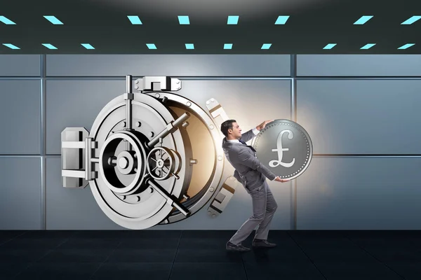 Mann stiehlt Geld aus Bank — Stockbild Mann stiehlt Geld aus Bank — Stockfoto