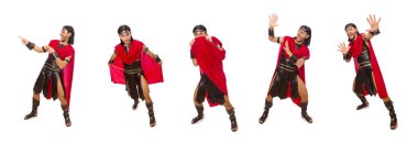 Beyaz izole gladyatör