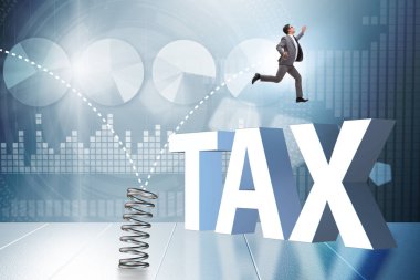 İş adamı, ilkbahardan iş konseptine atlıyor