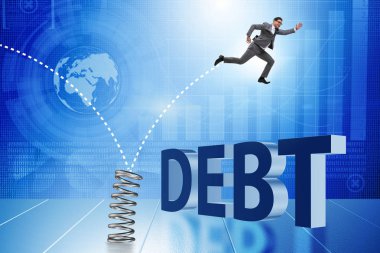 İş adamı, ilkbahardan iş konseptine atlıyor