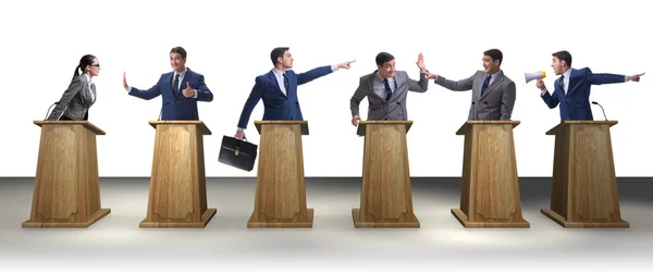 Politicians participating in political debate — Stock Photo, Image