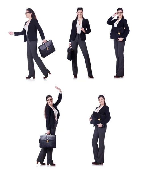 Junge Geschäftsfrau in verschiedenen Posen — Stockfoto