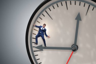 Zaman yönetimi kavramında iş adamı