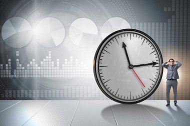Zaman yönetimi kavramında iş adamı