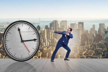 Zaman yönetimi kavramında iş adamı