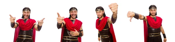 Gladiator isoliert auf weiß — Stockfoto